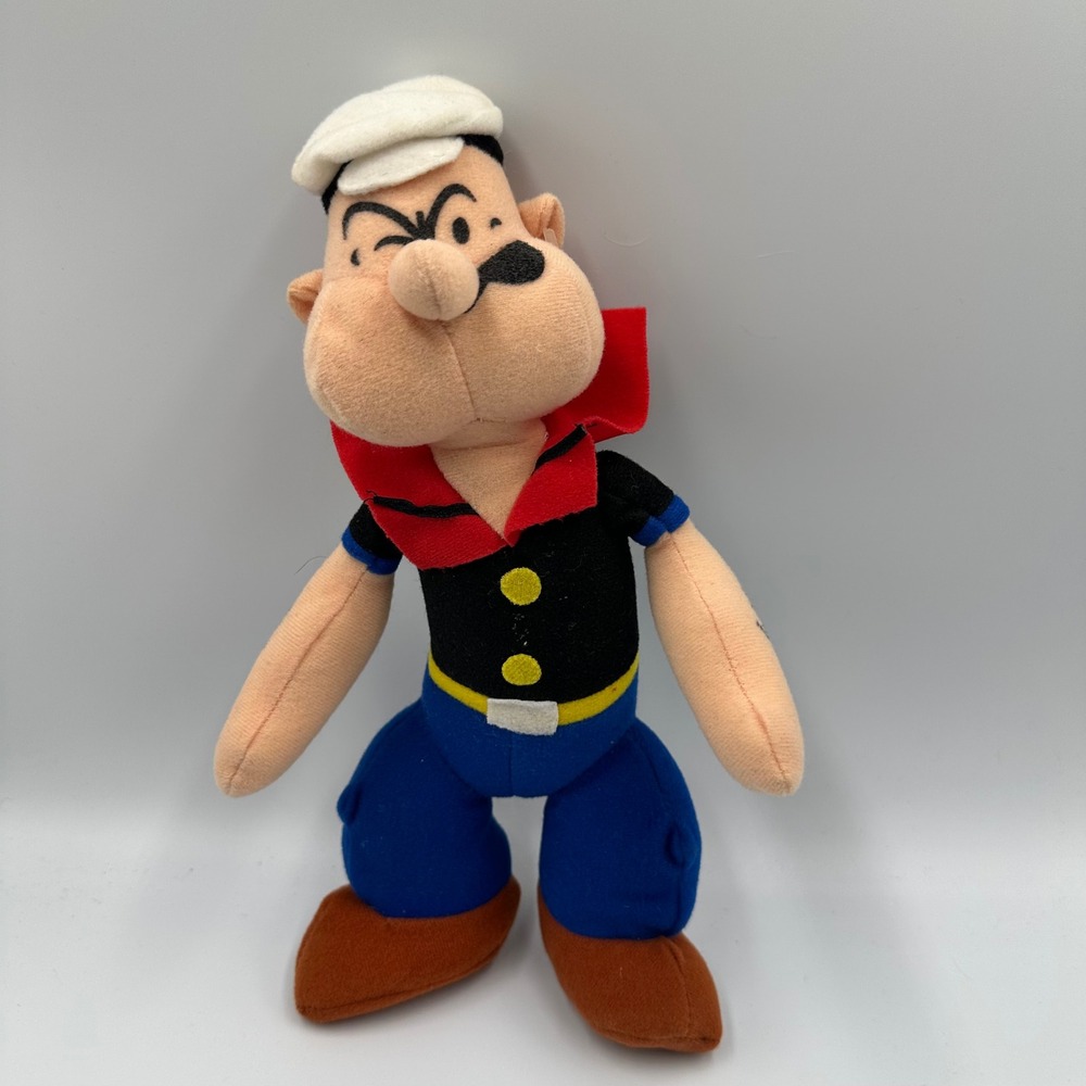 Vintage 1992 Popeye the Sailor Man Plush Play-By-Play 9" Stuffed Anchor Tattoo